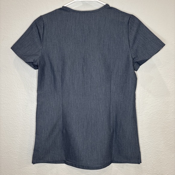 NWT Figs Catarina One-Pocket Top - Heather Denim,  Scrub - Size XXS - Picture 6 of 7